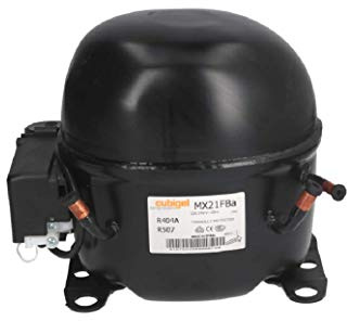 Cubigel Compresseur de Réfrigération Professionnel MX21FB-A Noir Vitesse Variable R404A/R507 0.75 HP Câble Électrique