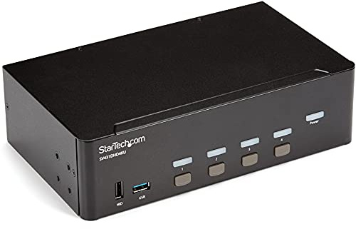 StarTech.com KVM-switch HDMI 4-port – 4K 30 Hz – KVM-förlängare för HDMI – KVM HDMI-omkopplare