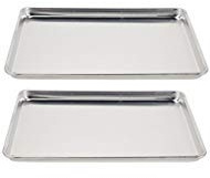 Vollrath 5303 Wear-Ever Half Size 18 Gauge 13 x 18 Wire in Rim Aluminum Bun, Set of 2