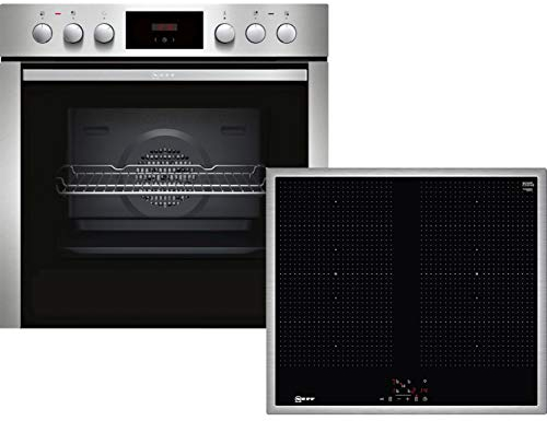 Neff SET XED456I Einbauherd E1CCD2AN1 + Induktionskochfeld M56BR60N0, CircoTherm, 7 Beheizungsarten, EEK: A, FlexInduction: 4 Induktions-Kochzonen, 2 x FlexInduction-Zone mit 2 Nutzungsmöglichkeiten