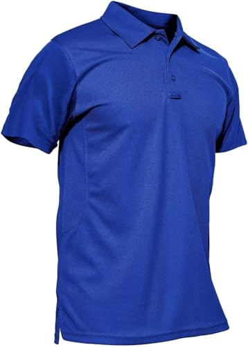 KEFITEVD Polo Shirts Herren Kurzarm Golf Tshirts Sport Outdoor Poloshirt | Kurzarm Polo Shirt; Schnelltrocknender Stoff; mit Brillenhalter; 3-Knopfleiste; Leichtes Tshirt für Golf und Sommer Outdoor