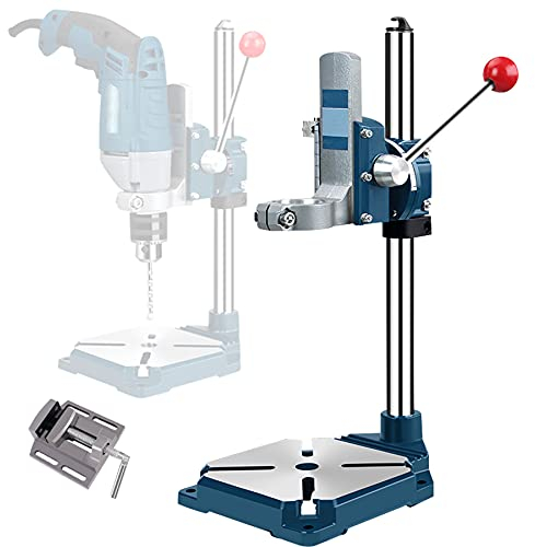 Bohrständer, Bohrständer für Bohrmaschine mit Schraubstock, Einstellbare Bohrmaschinenständer für Handbohrmaschine, Heimwerkerwerkzeuge