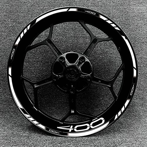 ROANNY Felgenband Motorrad Reflektierender Felgenstreifen Aufkleber Aufkleber Vorne Hinten Aufkleber Kompletter Satz Für Kawasaki Z400 (Color : 20)