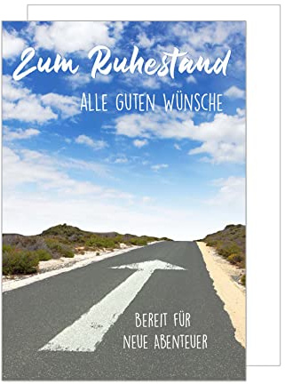 Edition Seidel Premium Glückwunschkarte zum Ruhestand mit Umschlag. Grusskarte Karte Billet Pension Abschied Rente Ruhe Mann Frau (R128 SW023)