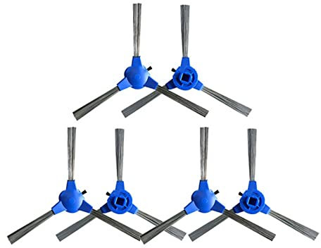 EtliN Compatible With Venga VG RVC 3000 3001 Robot Vacuum Clenaer Replacement Spare Parts Accessories Main Side Brush Hepa Filter Mop Rag Wipe (Color : 6 side Brushes)