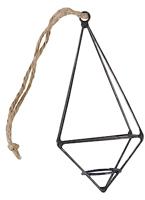 Geometrischer Hängender Anhänger aus Kupfer in Schwarz