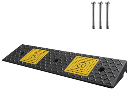 Pkw Auffahrrampe, Rollstuhlrampe, Gummikeile, Robuste, Bordsteinrampe Gummi, Tragbare Auffahrtsrampen, for Autos, Rollstühle, Roller, Rasenmäher (Size : 100 * 30 * 11cm)
