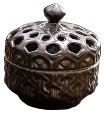LVYUDS Home Kitchen Kartoffel Aufbewahrungsbox Aus Keramik im Antik-Look, Multifunktionaler Zwiebel Aufbewahrung, Ornamente Dekorative Zwiebeltopf(Schwarz)