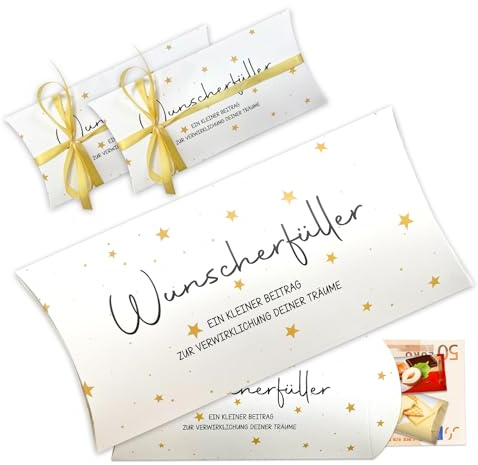 8 Stück Wunscherfüller Geldgeschenk Weihnachten, Kissenschachteln Geschenkbox Gutschein Verpackung für Weihnachten, Geburtstag