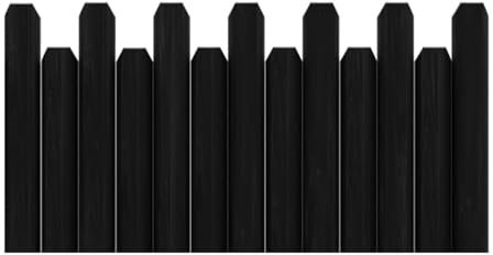 GOCHUSX Gartenzaun, Flexibler Grenzzaun, Hölzerner Gartenzaunrand, Dekorative Garten-Rasenlandschaft Im Freien Für Garten, Balkon, Rasen, Innenhöfe(A-Black,120x35cm)