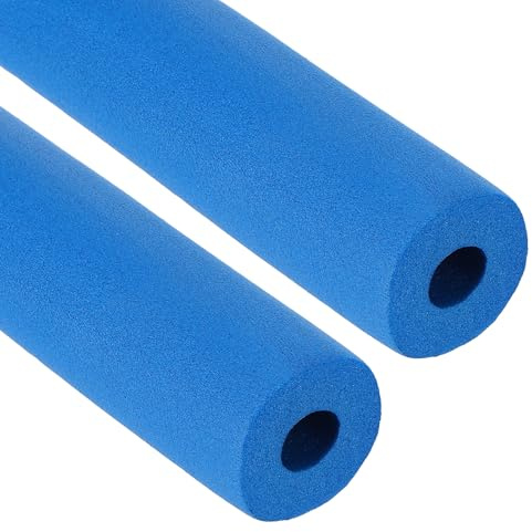 PATIKIL 2 Stück Rohrisolierung Schaumstoff Ø 19mm, 2m Gummi Rohr (Blau) | Schaumstoff Rohrdämmung Isolierung Heizung Sanitär Heizungsrohr Kupferrohr