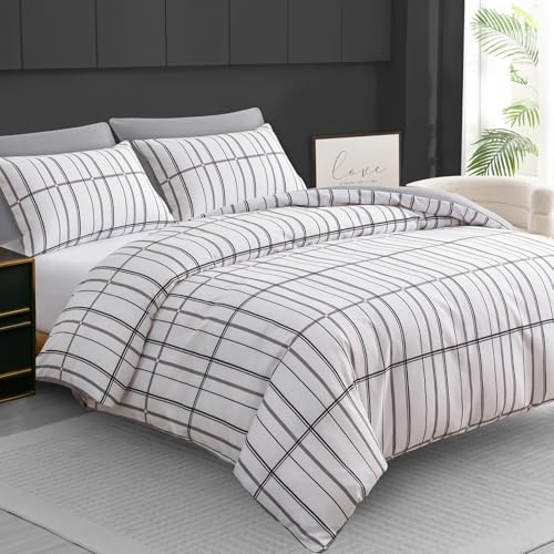 Pamposh Single Duvet Cover Set - Premium Brushed Microfiber Duvet Cover Single - Ultrasoft Reversible Single Duvet Set - Easy Care Lightweight Bedding Sets 2Pcs with Zipper Closure