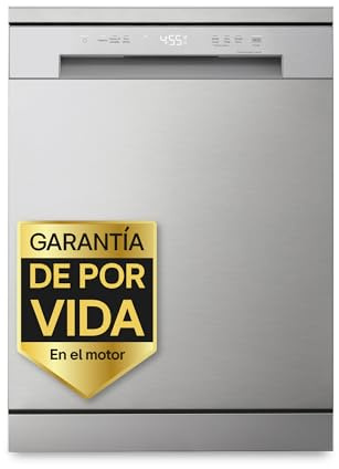 LG DF142FV - Lavavajillas con función QuadWashTM, Sistema EasyRack, LED Táctil, Eficiencia D, Inox antihuellas