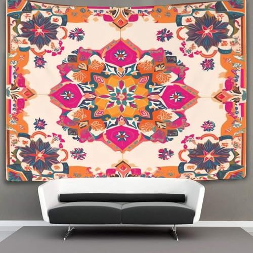 kaiyun Estampado rosa y rojo,Arte Persa Tapiz Para Colgar En La Pared,estético Decoración Del Hogar Para Sala De Estardormitorio 180cmx230cm