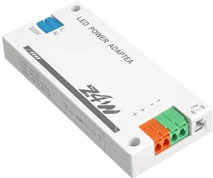 LED Trafo 24V 24W 1A, LED Treiber Netzteil 24v, Trafo 230V auf 24V | AC zu DC, Nicht Dimmbar, Kein Rauschen, kein Flimmern, ohne Mindestlast, Netzteil Konstantspannungs für G4 GU5.3 MR11 MR16