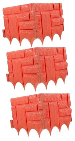 TOYANDONA 6 pièces Clôture Plastique Décorative Rouge Brique Bordure de Jardin Imitation Pierre pour Pelouse et Balcon Protection Plantes et Résistante
