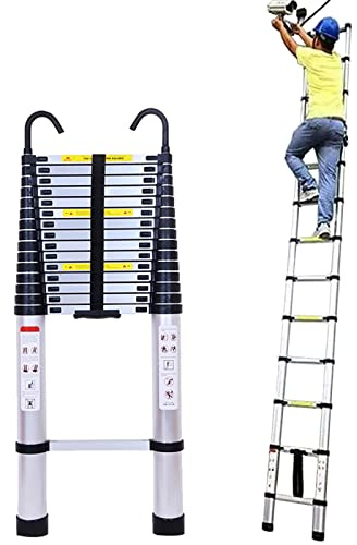 Escabeau télescopique en aluminium léger de 8 m, robuste, extensible, pliable, pour la maison, l'extérieur et les projets de bricolage, design portable et polyvalent