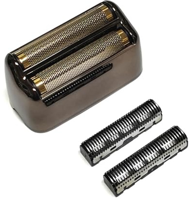 B26B Ersättningsrakblad Dubbelt Foliehuvud, Kompatibel Med BaByliss, PRO FXRF2G Rakhyvel Herr Trimmerblad Nät Gunmetal Färg
