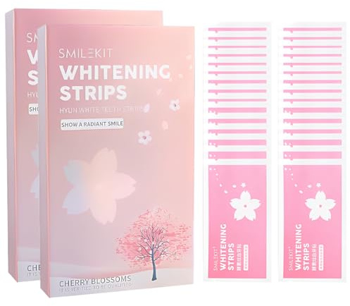 AEIXYA Tiras Blanqueadoras Dientes Blanqueador Dental, Blanqueamiento Dental 28 Tiras Blanqueador De Dientes Whitening Strips Blanqueadores Dentales Fórmula No Sensible Seguro Para el Esmalte