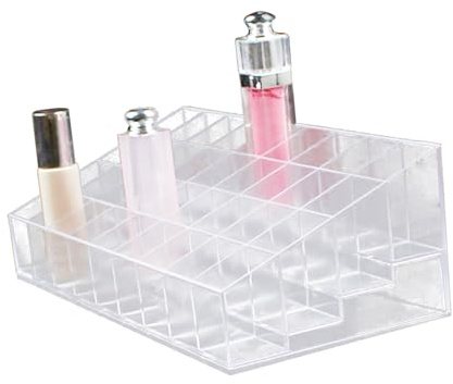 Ipetboom Organizador Transparente Para Lápiz Labial y Barras De Labios 40 Espacios Acrílico Resistente Soporte Para Maquillaje Mujeres Tocador Cosméticos Fácil Limpieza
