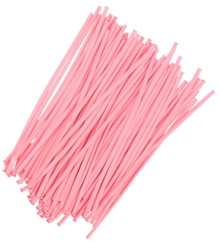 BESTonZON 100 piezas Globos Largos para Modelar DIY Globos de Látex Moldeables para Fiestas Decoración Creativa de Cumpleaños y Bodas Material Seguro y Fácil de Inflar Color Rosa Suave