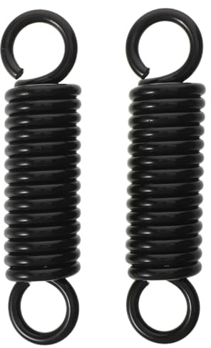SHINEOFI 2 Resortes para Columpio de Hamaca de Acero al Carbono 6 MM Grosor X 150 MM Largo Extensión con Extremos de Gancho Soporte Resistente para Silla Colgante Infantil y Exterior