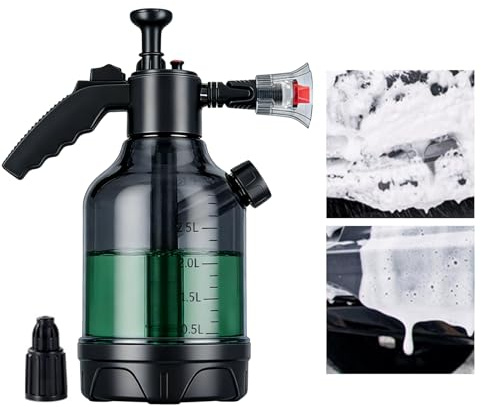 Skumspruta, bärbar handskumrenare och tvättmaskin, manuellt driven tvålspray med handtryck, för skötsel och rengöring av , lastbilar, motorcyklar, SUV:ar fordon