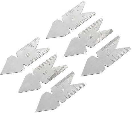 Set di calibri centrali per filettatura in acciaio, marcatura precisa per standard metrici Whitworth, scala 60° 55°, 6 pezzi/2 set di misurazione per filettatura, set di misurazione filettata