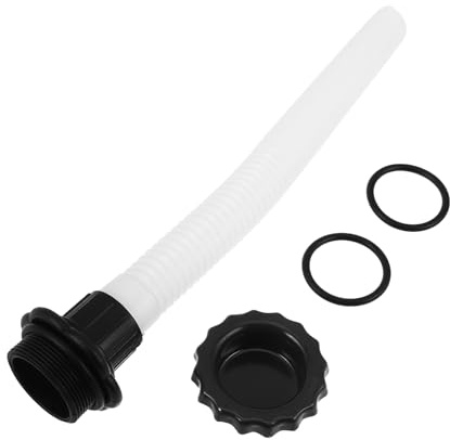 Veemoon Beccuccio di Ricambio per Tanica di Benzina 3,5 Cm con Tappo Filettato e Anello di Tenuta, Ugello in Plastica per Taniche Metalliche, Kit Versamento Sicuro per Rifornimento