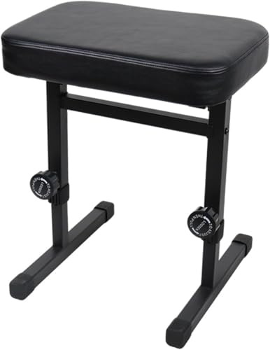 tylxayoxa Klavierbank, Stuhl Mit Schwarzem Gepolstertem Kissen, 5 Höhenverstellbarer Gitarrenhocker, Tastatur, Musiksitz Rückenlehne(B)