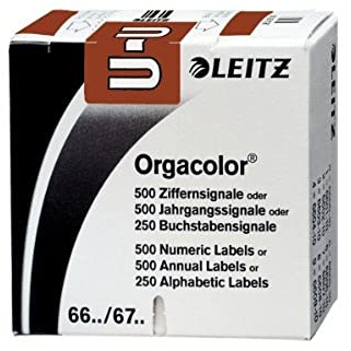 Leitz 66301000 Orgacolor Buchstabensignal U, 250 Stück, braun
