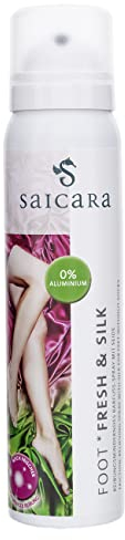 Saicara Foot Fresh & Silk, Barfuß Spray, 100 ml, Schützt vor Blasen und Reibung im Schuh, ohne Aluminiumsalze, für Diabetiker geeignet, Made in EU