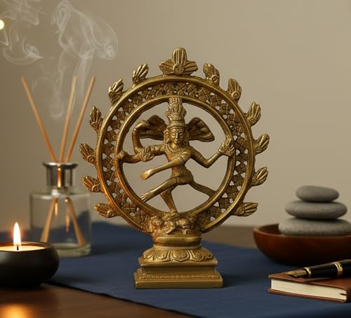 Stonkraft 5.5 Brass Natraj Statue Idol Sculpture Shiva - Nataraj The Lord Of Dance Natrajan