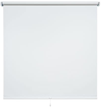 JalousieCrew Verdunkelungsrollo Springrollo Schnapprollo Rollo Weiss Breite 60-200 cm Länge 180 cm Blickdicht Blickschutz (180 x 180 cm)