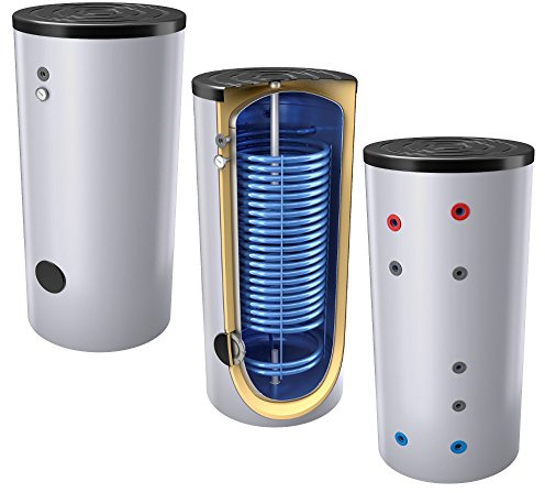 300 Liter emaillierter Hochleistungs-, Warmwasserspeicher/Trinkwasserspeicher/Wärmepumpenspeicher, Energieffiziensklasse B, mit 1 Wärmetauscher, inkl. Isolierung, Magnesiumanoden u. Thermometer