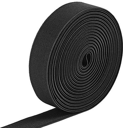Jalan 6 Meter Gummiband Schwarz Breit 25 mm, Nähen Elastisches Band für Nähen Haushalt DIY Handwerk