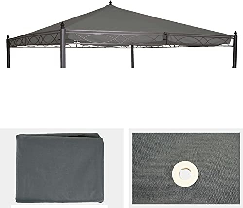 Ersatzbezug für Dach Pergola Pavillon Cadiz 4x4m - grau