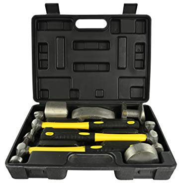 BSD Kit di Riparazione Corpo per Auto - Set Riparazione Auto Carrozzeria, Set de Martelli per Carrozzeria Auto - 7 Pezzi
