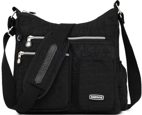 Estwell Schultertasche Damen Groß Kapazität Umhängetasche Wasserdicht Nylon Damenhandtaschen Mode Umhängetaschen für Reise Arbeit Schule