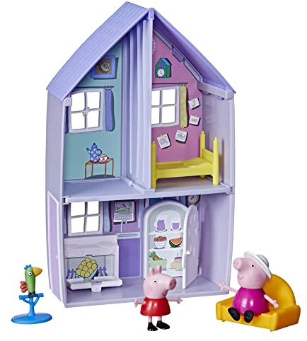Peppa Pig Maison de Grand-mère et Grand-père Pig Kit de Jeu avec 2 Figurines et 3 Superbes Accessoires, pour Enfants à partir de 3 Ans, Multicolore