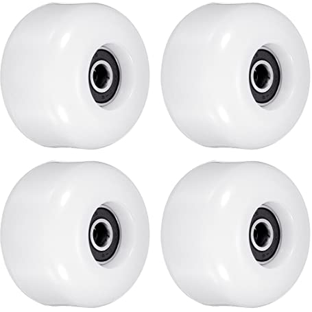 PATIKIL 4 Stück 54mm Longboard Rollen mit Lager ABEC-9 Skateboard Rad Straße Rollen für Skateboards Cruiser Räder Ersatz 85A Weiß