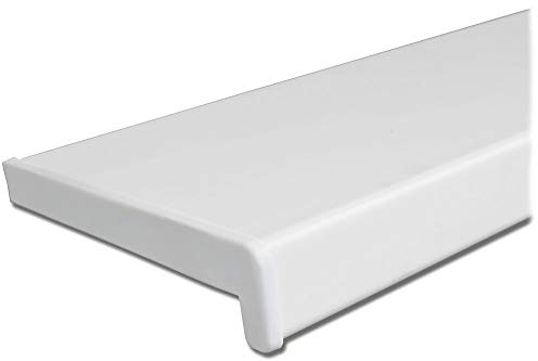 Juramondo Masterline LD40 Premium Innenfensterbank WPC Weiß Matt inkl. Endkappe verschiedene Ausführungen (T: 100mm / L: 800mm)