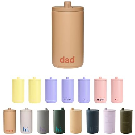 Design Letters Thermobecher 350 ml | Kaffeebecher To Go | Muttertag Geschenk Mama | Vatertag Geschenk Papa | Kleine Geschenke für Frauen & Männer | Isolierbecher Edelstahl | BPA/BPS Frei