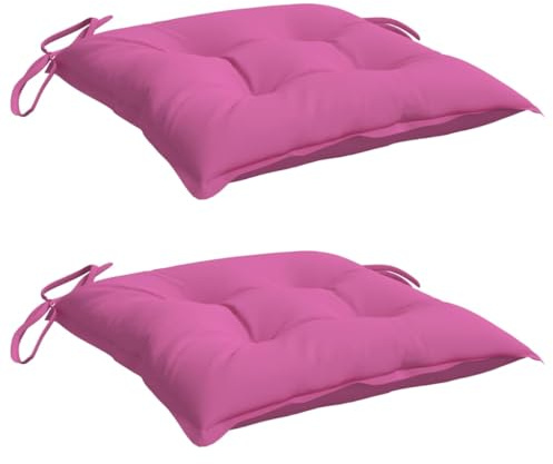 vidaXL Stuhlkissen 2 STK. Rosa 40x40x7 cm Stoff