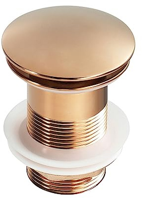 Bonde De Lavabo Avec Trop Plein,Or Rose,Robinet De Vidange De Salle De Bain,Bonde De Lavabo Longue,Bonde Rebondissante En Cuivre Complet Avec Trop-plein,or Rose B