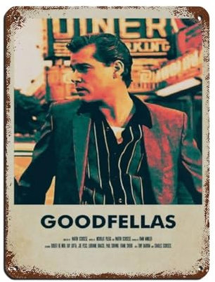 Goodfellas Klassische Retro-Film-Poster Film 6 Leinwand Wandkunst Dekor Gemälde für Wohnzimmer Zuhause D Retro Poster Metall Blechschild Chic Kunst Retro Eisen Malerei Bar Menschen Höhle Cafe Familie