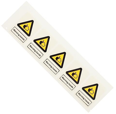 ULTECHNOVO 20pcs Warning Hands Sign Hand Crushing Stickers Synthetic for Equipment Safety