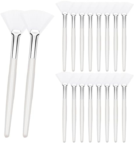 18 Pieces Fan Brushes Facial Mask Brush Soft Makeup Mask Applicator Acid Applicator Esthetician Brush Cosmetic Tools for Mud Cream, Makeup Peel
