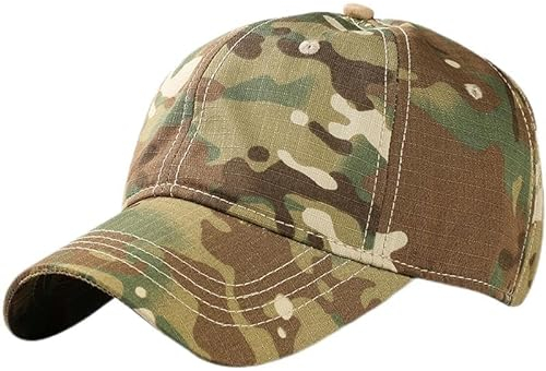 Camouflage Army Cap Baumwolle Baseball Cap Militärcap Schirmmützen Herren Outdoor Camouflage Hut Sport Military Hut Schiebermütze (DE/NL/SE/PL, Alphanumerisch, Einheitsgröße, A)