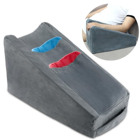 TBXONMOW Armerhöhungskissen, Armkeilkissen für Erwachsene, Armstützkissen mit Tasche für postoperative Ellenbogenauflage, Kissen mit abnehmbarem Kissen zum Schlafen (grau)